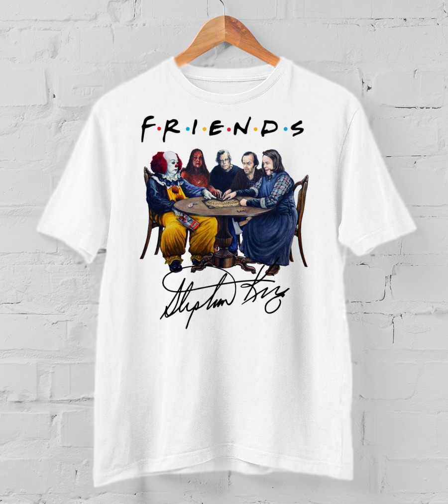Stephen King Horror Icons As Friends Cast With Signature T-Shirt