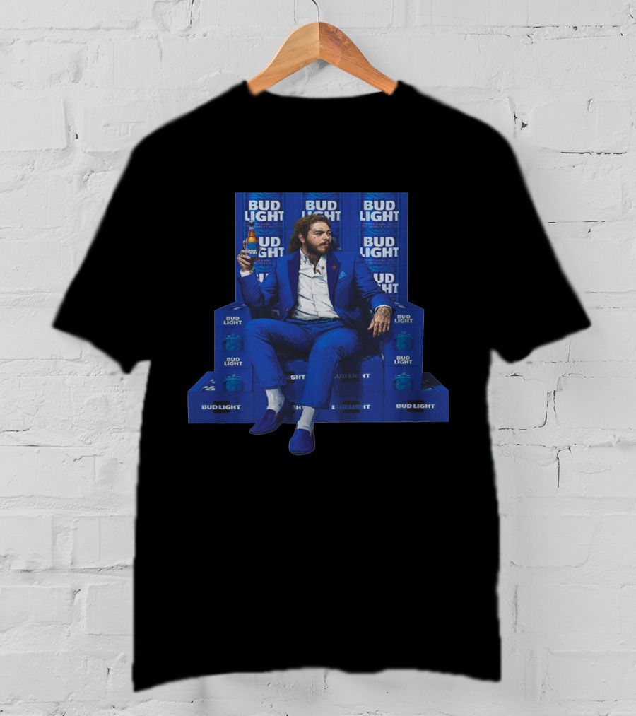 Post Malone Bud Light Beer Throne Iconic T-Shirt
