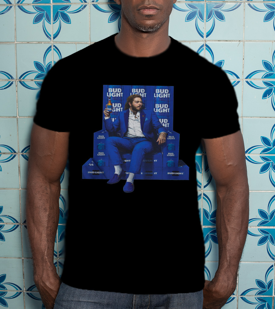 Post Malone Bud Light Beer Throne Iconic T-Shirt