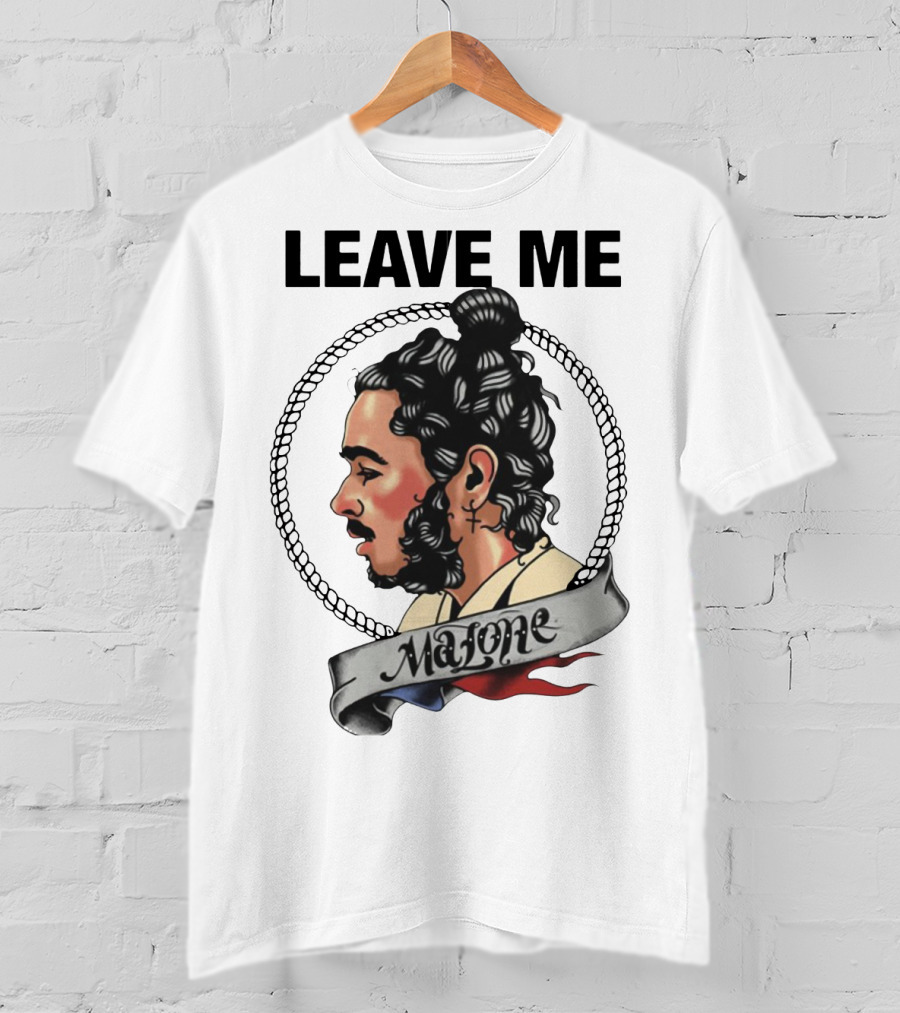 Leave Me Malone Portrait With Bun And Cross Earring T-Shirt