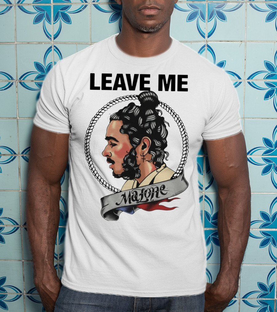 Leave Me Malone Portrait With Bun And Cross Earring T-Shirt