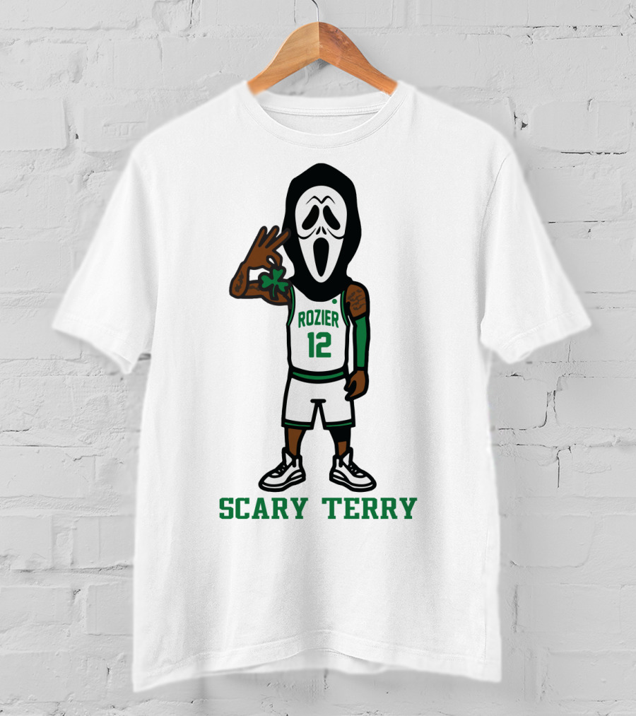 Scary Terry Rozier 12 Basketball Ghost Costume T-Shirt