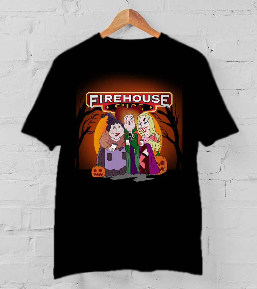 Hocus Pocus Sanderson Sisters Firehouse Subs Halloween Tres Hermanas Calabazas T-Shirt