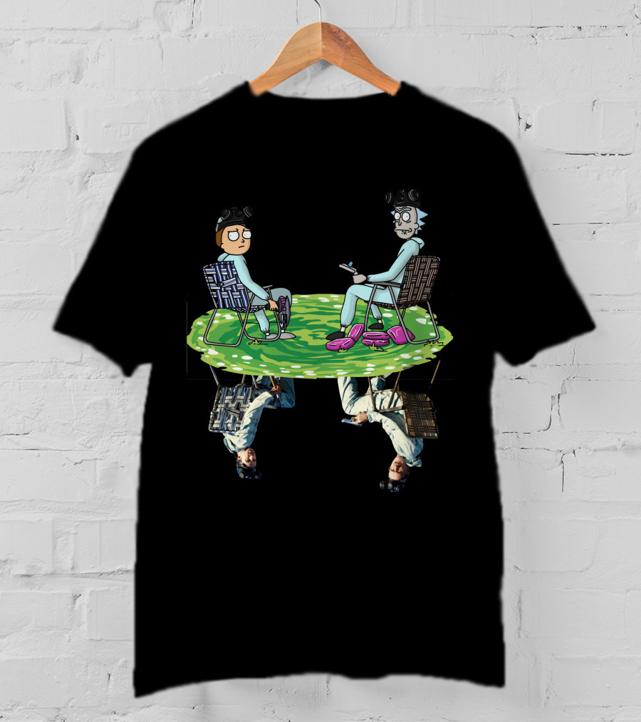 Rick And Morty Breaking Bad Crossover Portal Reflection T-Shirt