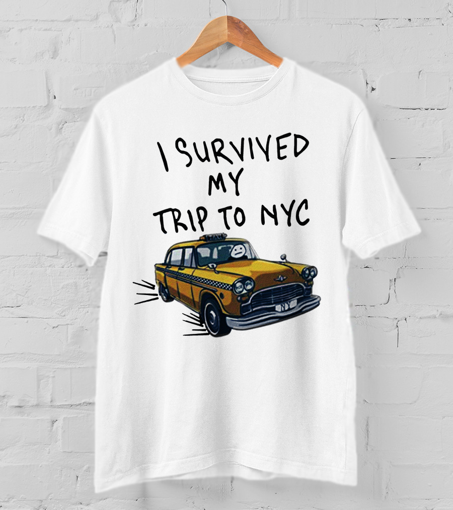 Tom Holland Spiderman Homecoming I Survived My Trip To NYC Yellow Taxi T-Shirt