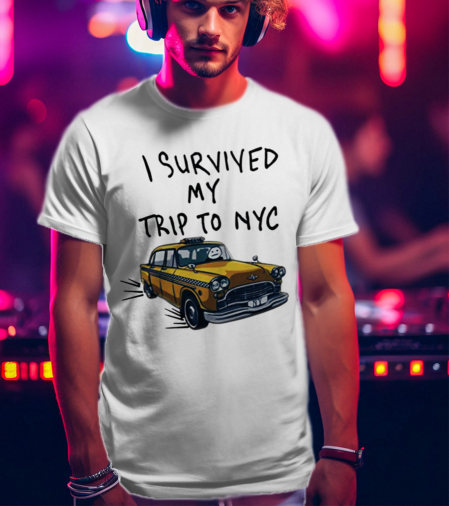 Tom Holland Spiderman Homecoming I Survived My Trip To NYC Yellow Taxi T-Shirt