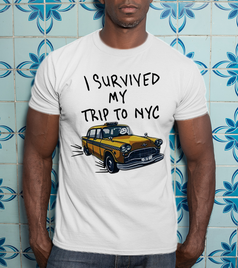 Tom Holland Spiderman Homecoming I Survived My Trip To NYC Yellow Taxi T-Shirt