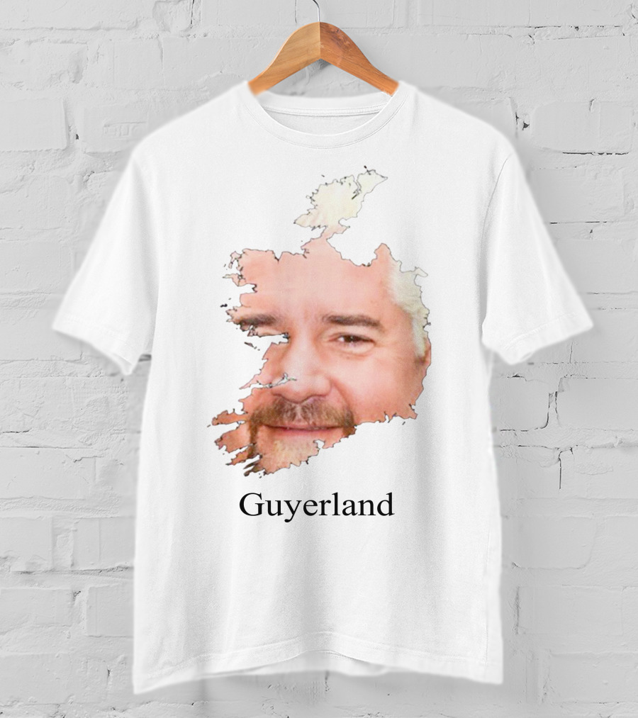 Flavortown Guyerland Mayor Guy Fieri Guyerland Face Map T-Shirt