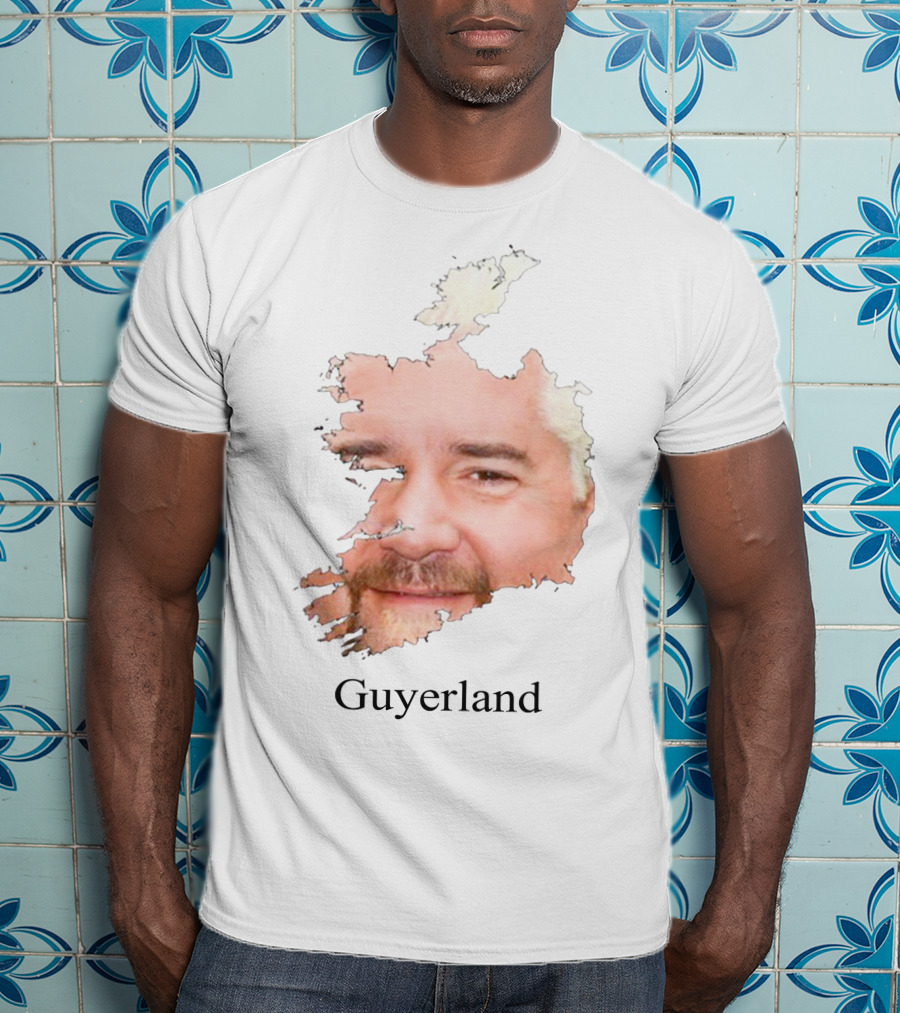 Flavortown Guyerland Mayor Guy Fieri Guyerland Face Map T-Shirt