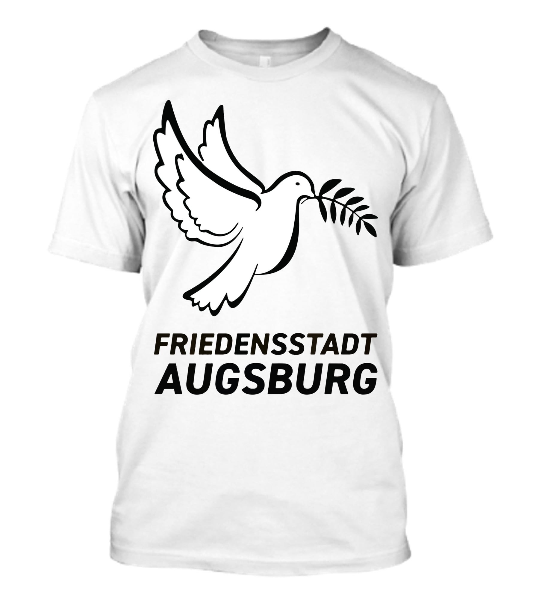 Stefan Reuter Friedensstadt Augsburg Peace Dove With Olive Branch T-Shirt