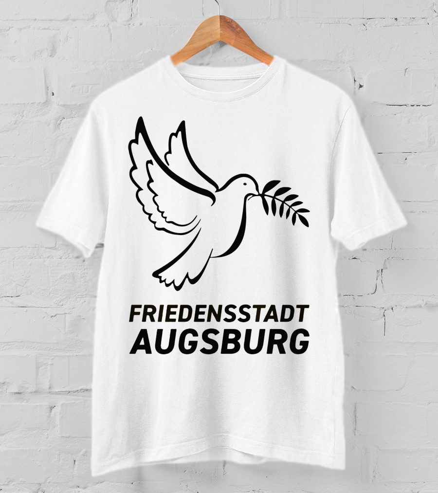 Stefan Reuter Friedensstadt Augsburg Peace Dove With Olive Branch T-Shirt