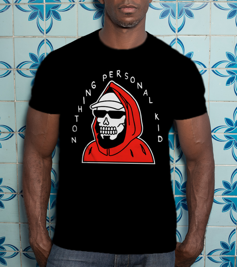 Pewdiepie Nothing Personal Kid Skeleton In Red T-Shirt