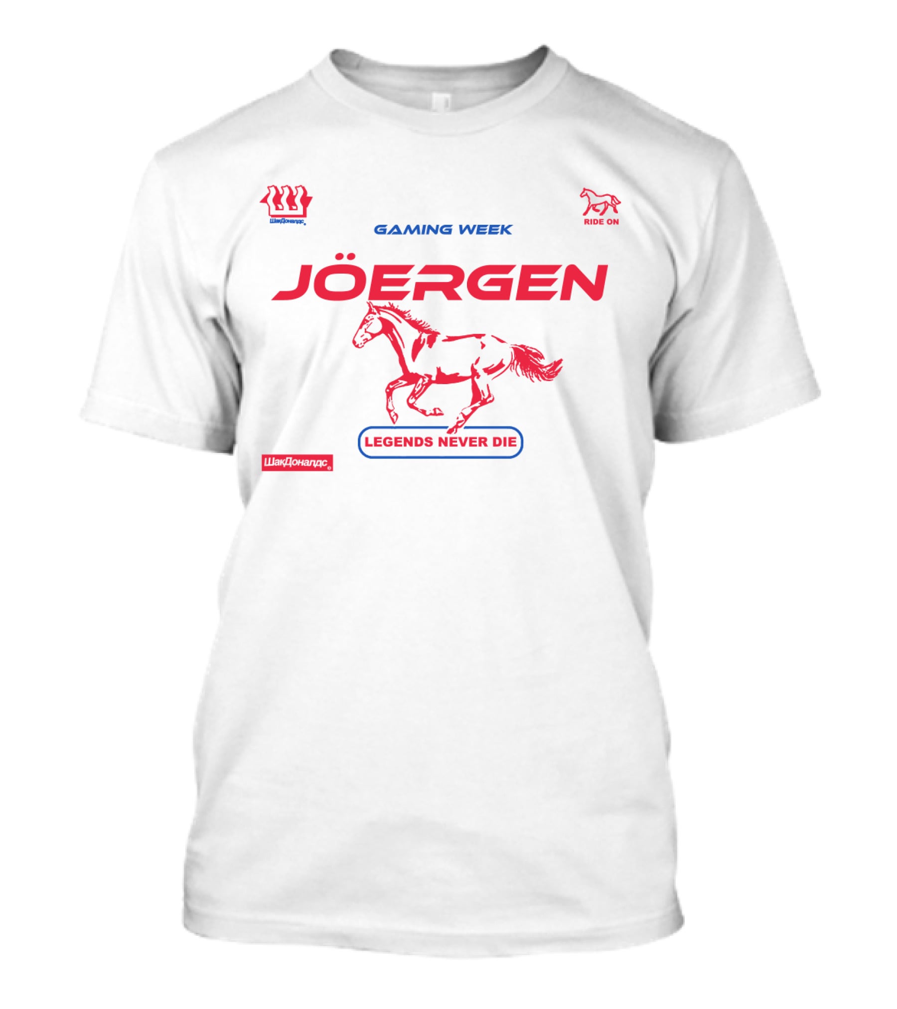 Joergen Gaming Week Ride On Legends Never Die Pewdiepie T-Shirt