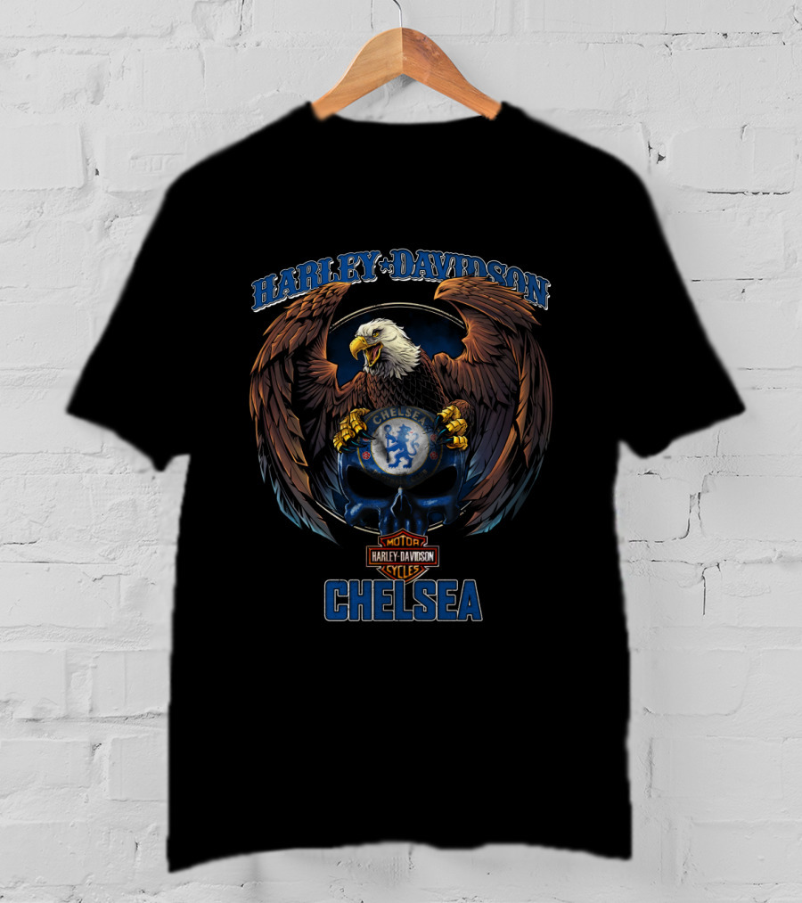 Harley Davidson Motor Cycles Chelsea Eagle T-Shirt