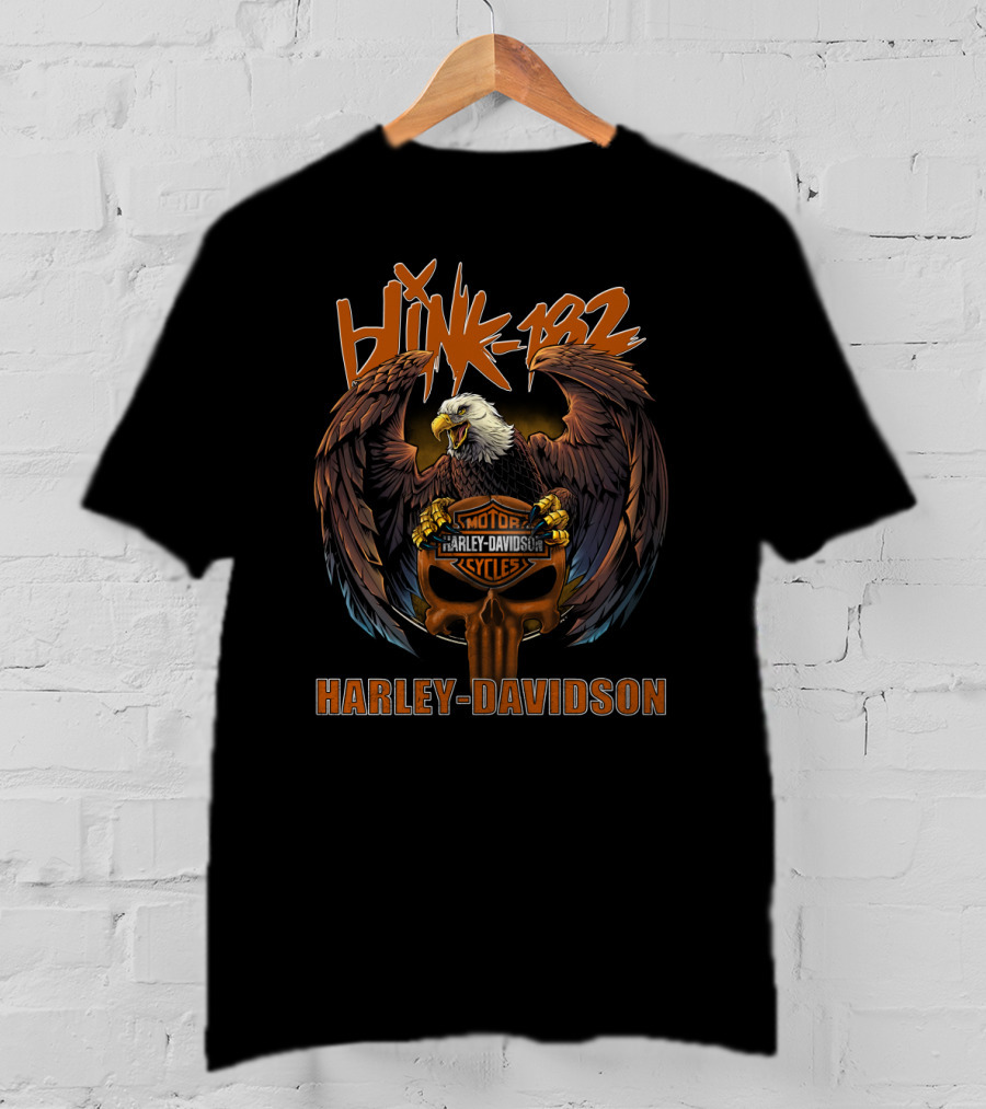 Blink-182 Harley Davidson Motorcycles Eagle T-Shirt