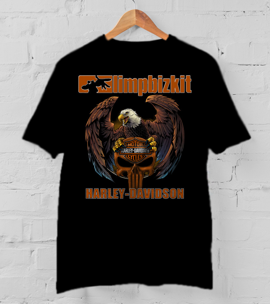 Limp Bizkit Harley Davidson Motor Cycles Eagle T-Shirt