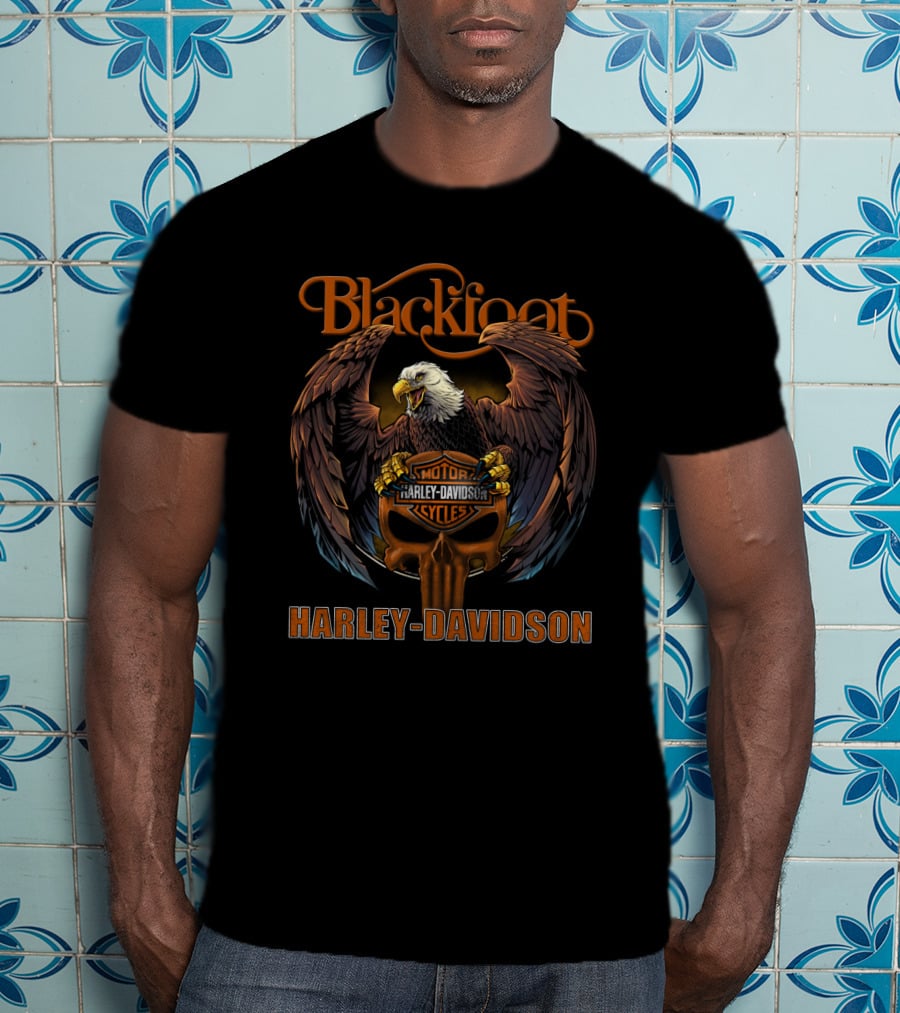 Blackfoot Motorcycles Harley Davidson Eagle T-Shirt