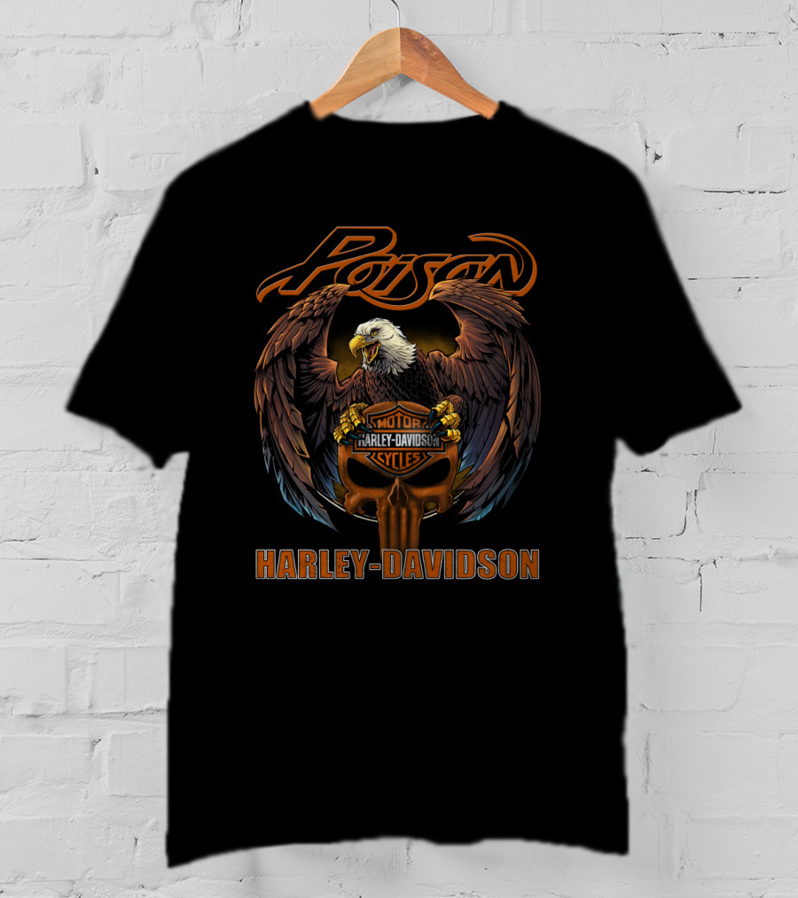 Poison Harley Davidson Eagle Motocycles T-Shirt