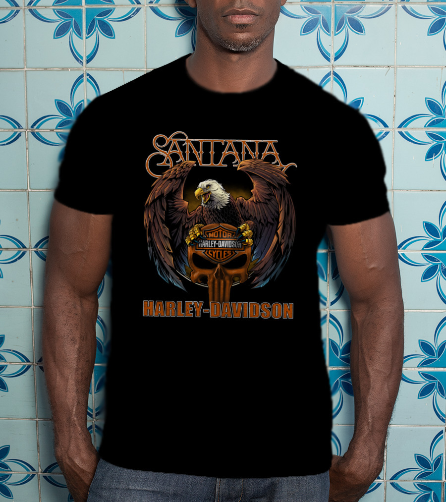 Santana Harley Davidson Motorcycles Eagle T-Shirt