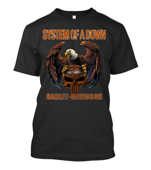 System Of A Down Motorcycle Harley Davidson Eagle T-Shirt