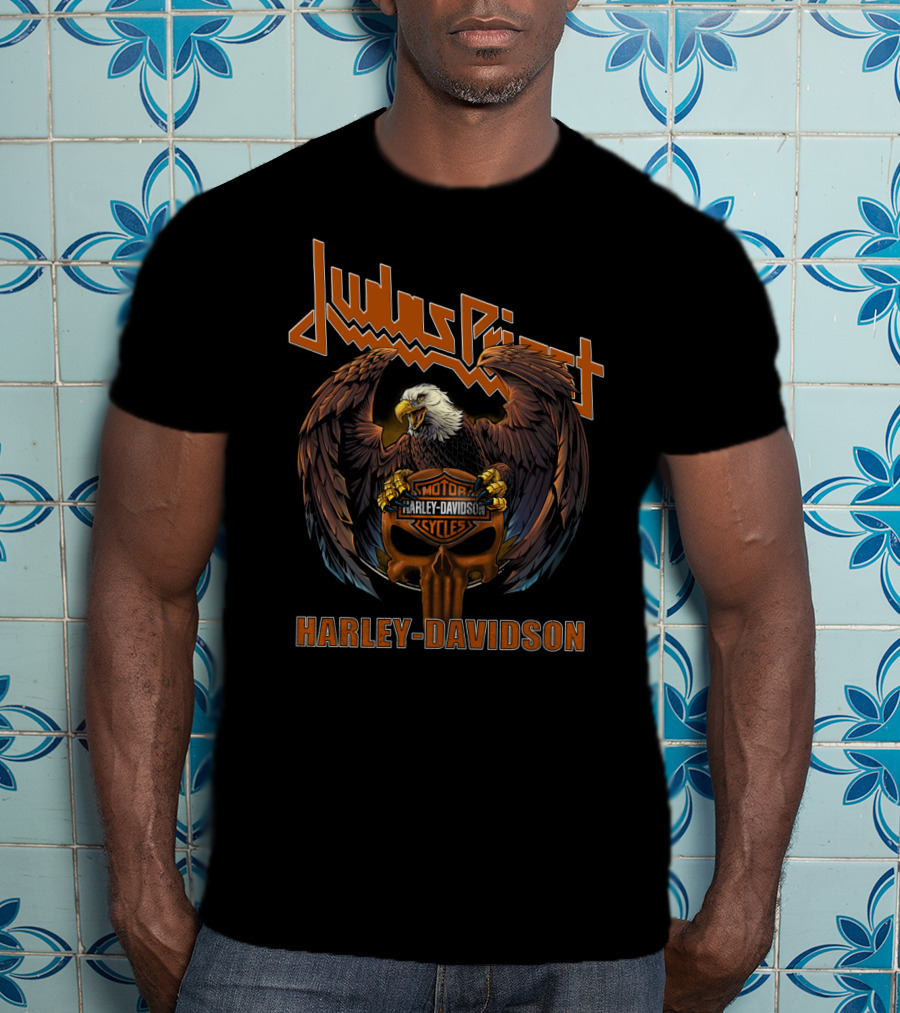 Judas Priest Harley Davidson Motorcycles Eagle T-Shirt