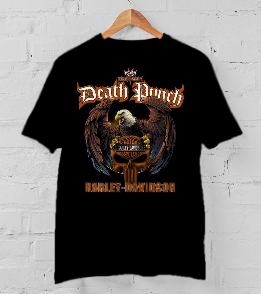 Five Finger Death Punch Harley Davidson Motorcycles Eagle T-Shirt