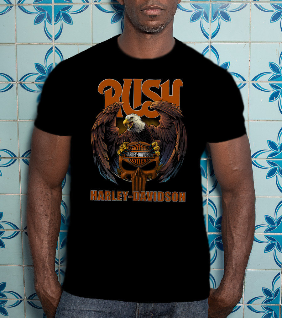 Rush Harley Davidson Eagle Motorcycles T-Shirt