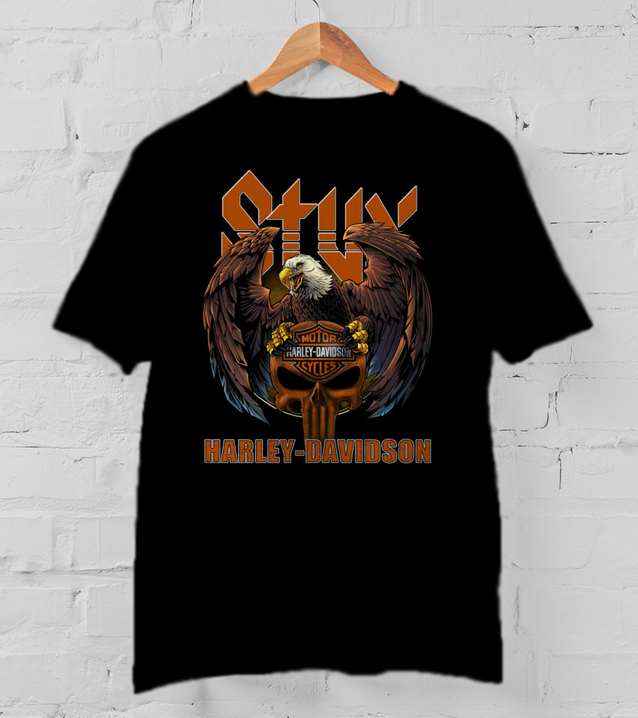 Styx Eagle Harley Davidson Motor Cycles T-Shirt