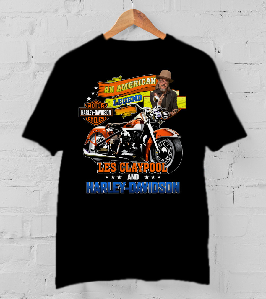 An American Legend Les Claypool And Harley Davidson Cycles T-Shirt