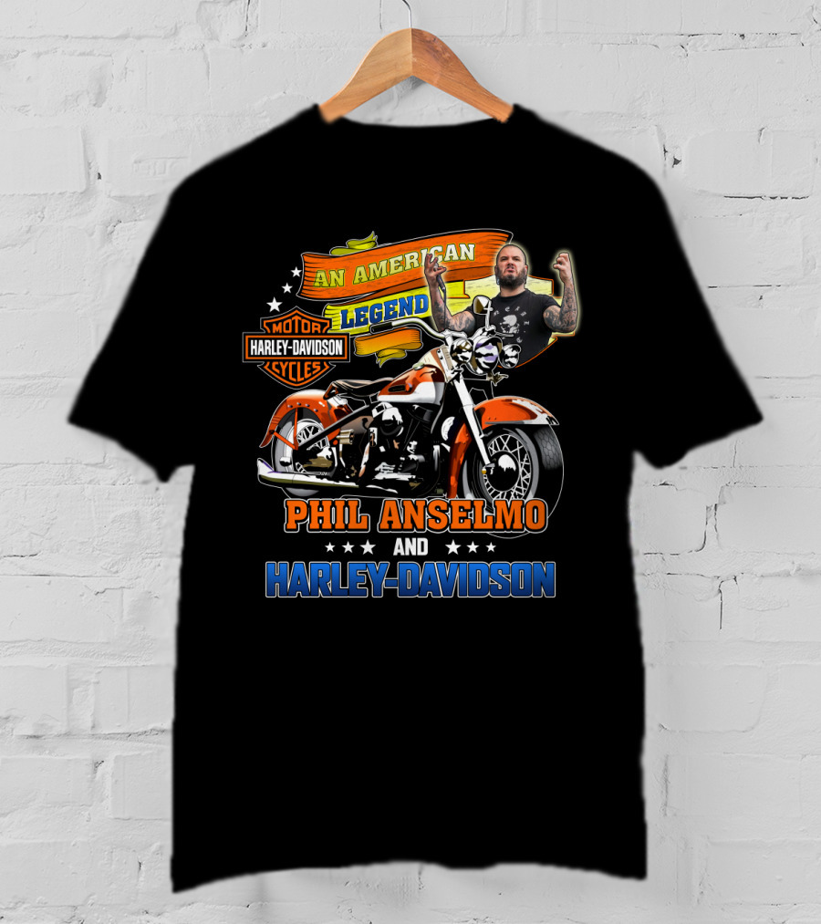 An American Legend Phil Anselmo And Harley Davidson Motorcycles T-Shirt