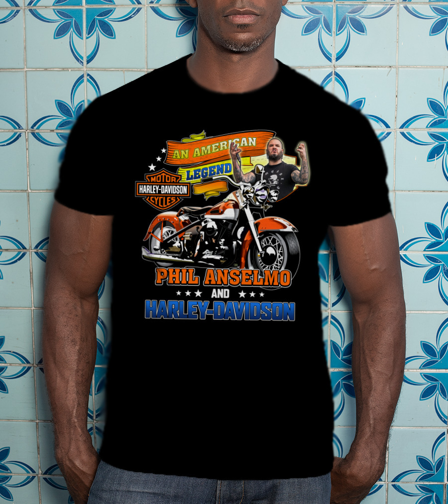 An American Legend Phil Anselmo And Harley Davidson Motorcycles T-Shirt
