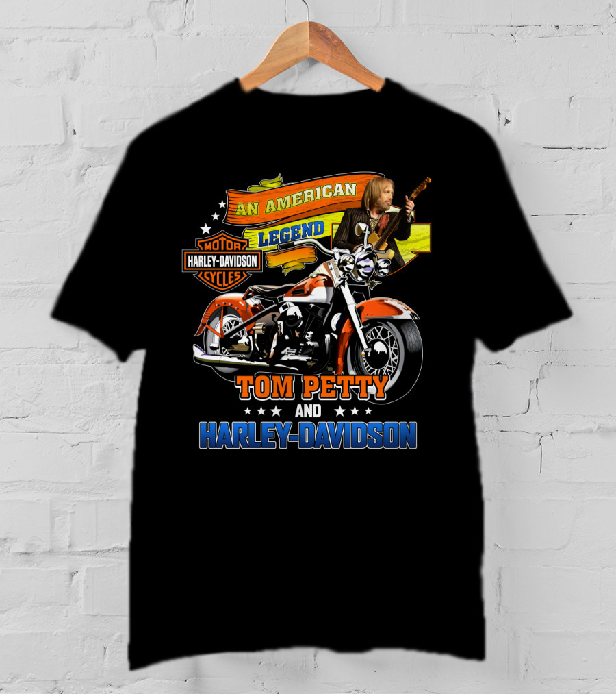 Tom Petty An American Legend Harley Davidson Motor Cycles T-Shirt