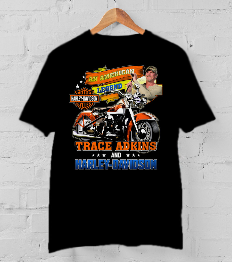 An American Legend Trace Adkins And Harley Davidson T-Shirt