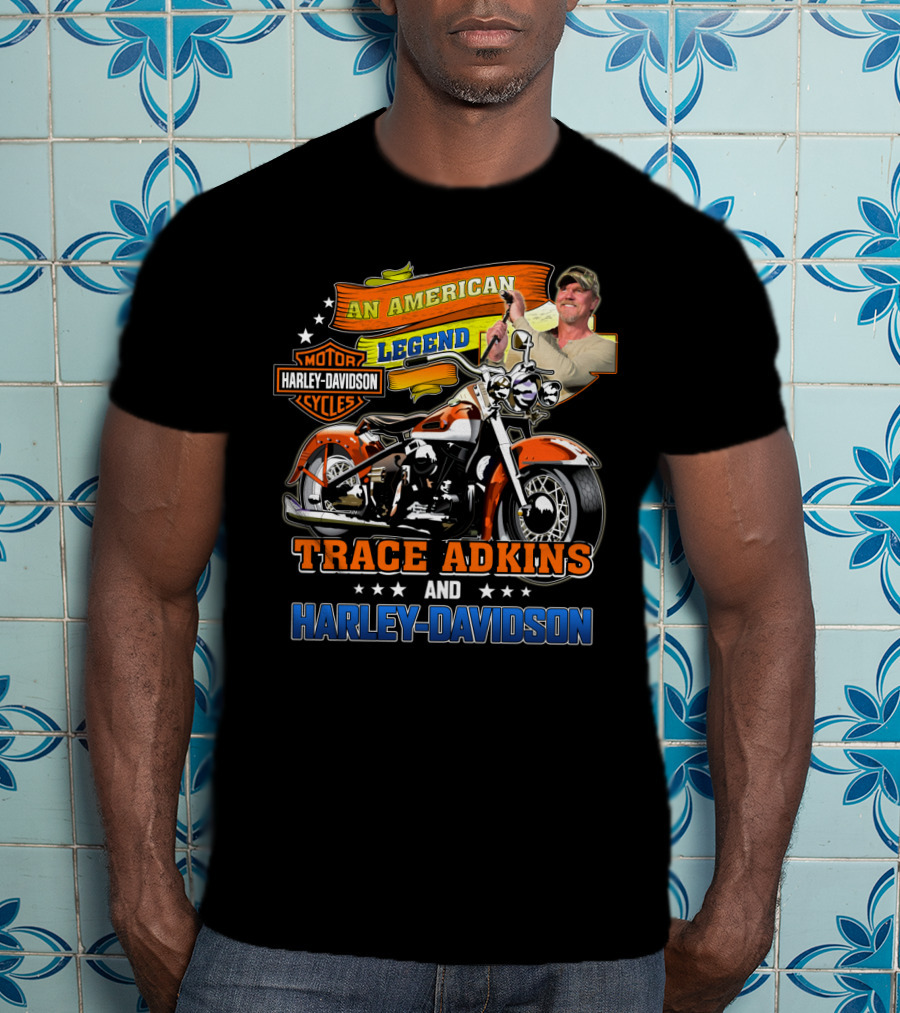 An American Legend Trace Adkins And Harley Davidson T-Shirt
