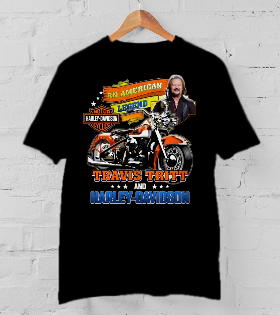 An American Legend Travis Tritt And Harley Davidson T-Shirt