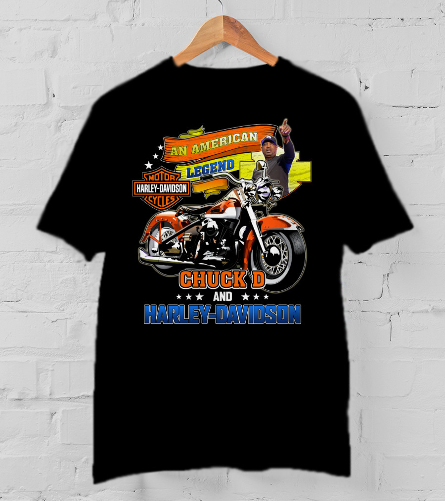 An American Legend Chuck D And Harley Davidson T-Shirt