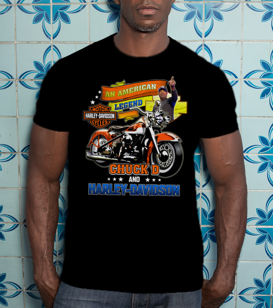 An American Legend Chuck D And Harley Davidson T-Shirt