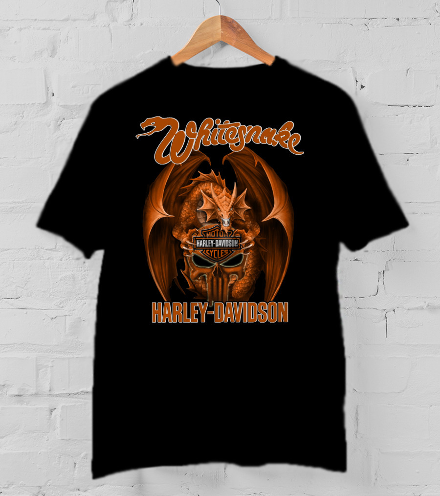 Whitesnake Harley Davidson Moto Cycles Dragon T-Shirt