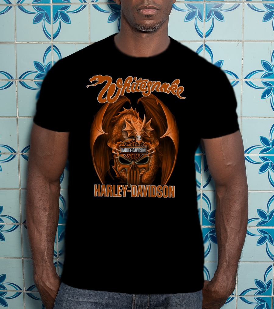 Whitesnake Harley Davidson Moto Cycles Dragon T-Shirt