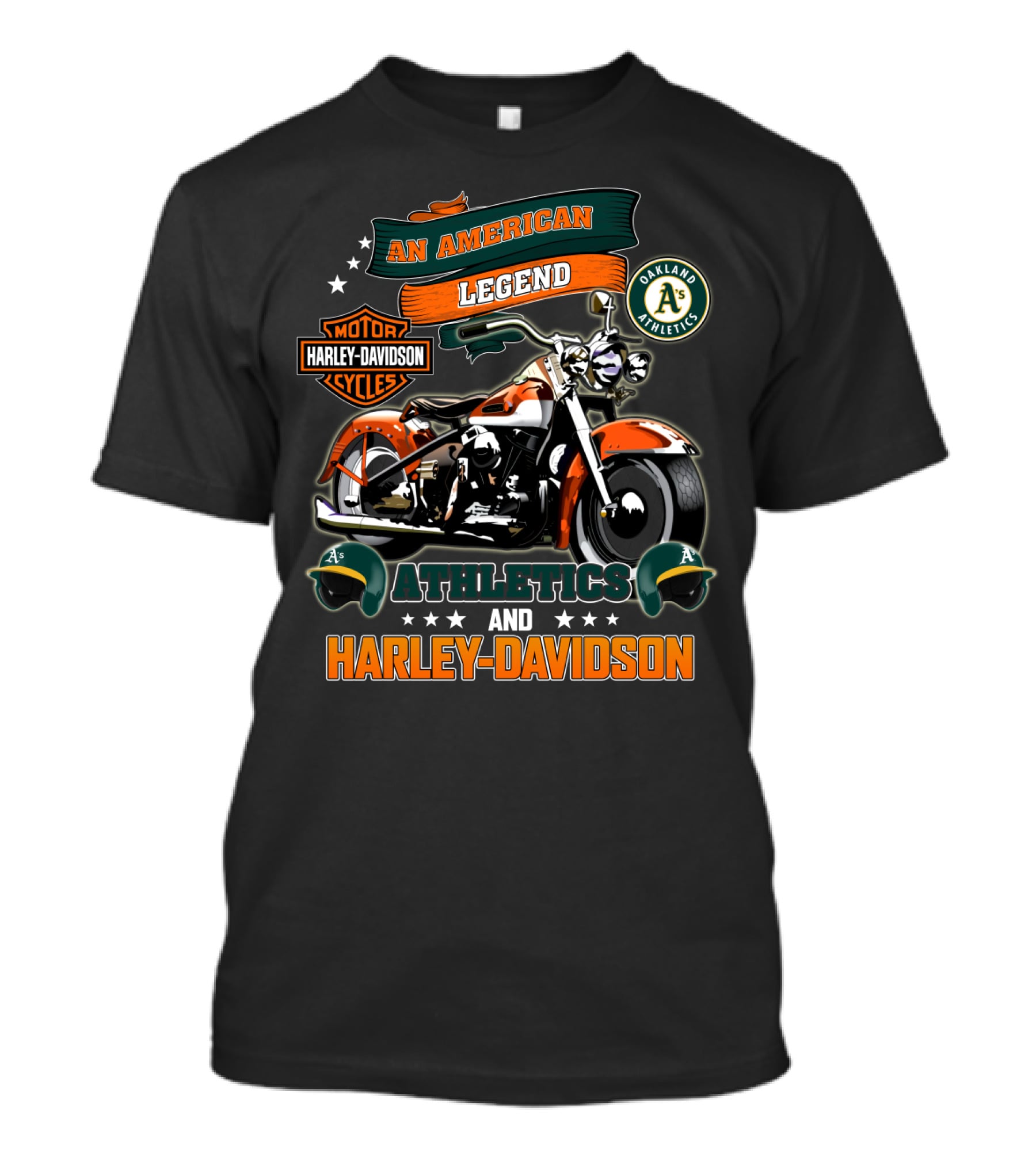Oakland Athletics And Harley Davidson An American Legend T-Shirt