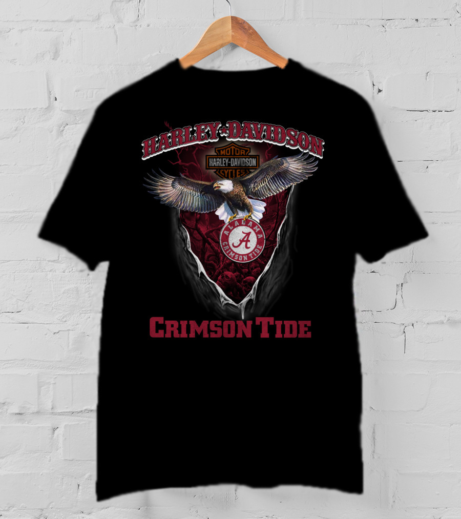 Harley Davidson Alabama Crimson Tide Eagle T-Shirt