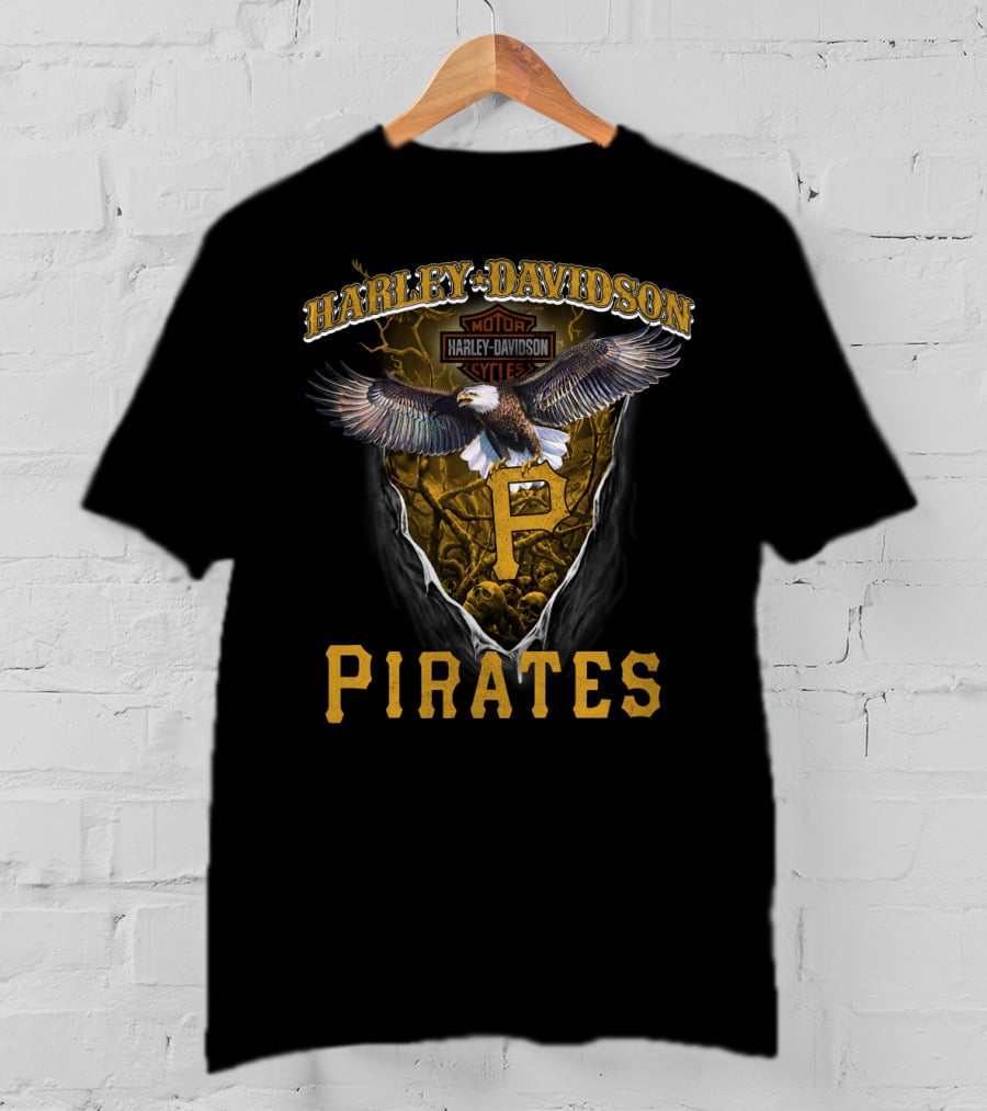 Harley Davidson Motorcycles Pittsburgh Pirates T-Shirt