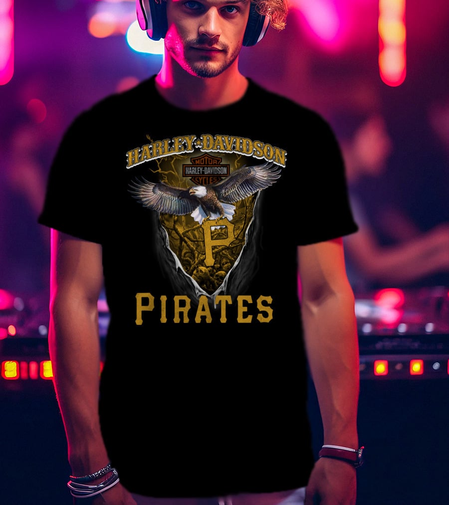 Harley Davidson Motorcycles Pittsburgh Pirates T-Shirt
