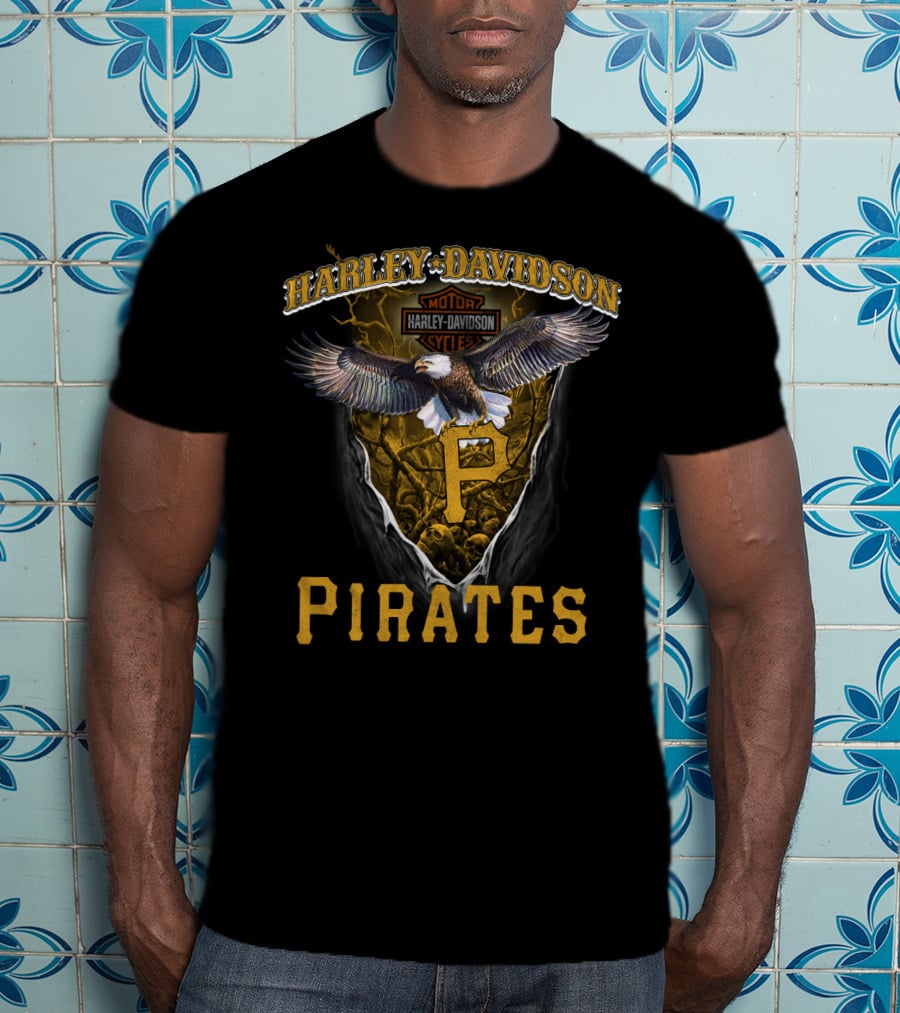 Harley Davidson Motorcycles Pittsburgh Pirates T-Shirt