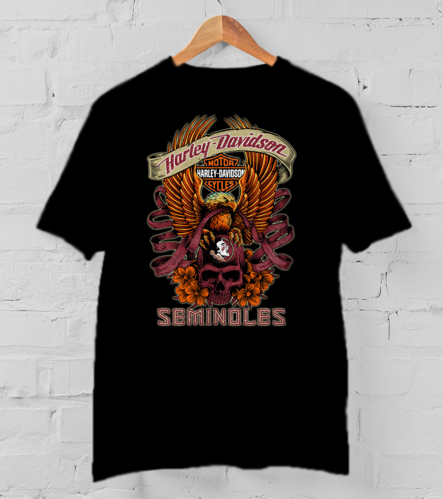 Harley Davidson Motor Cycles Florida State Seminoles T-Shirt