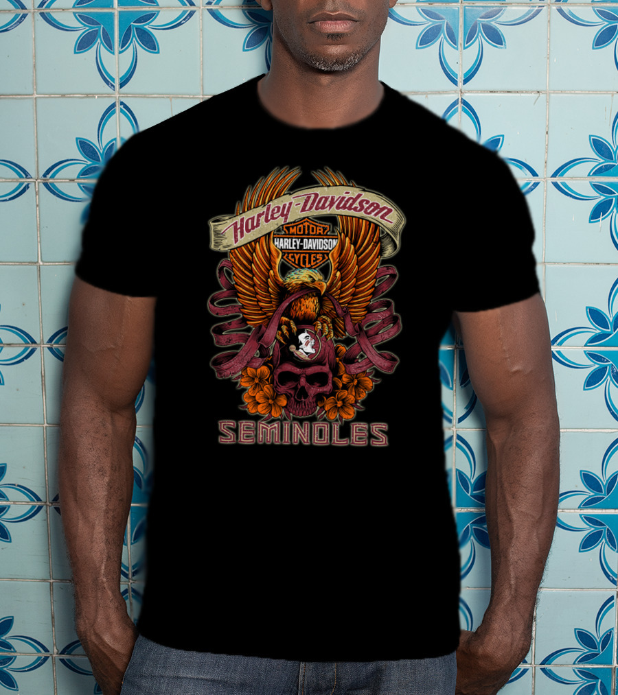 Harley Davidson Motor Cycles Florida State Seminoles T-Shirt