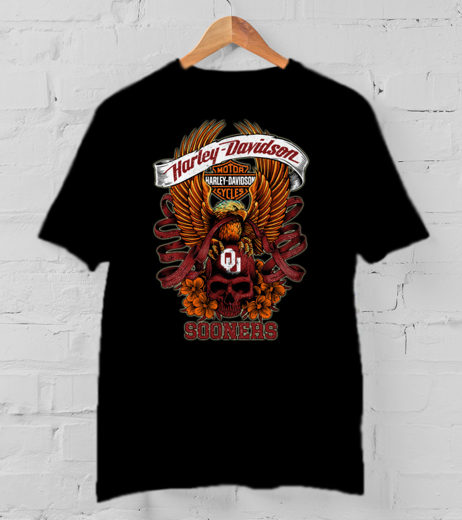 Harley Davidson Sooner Ou Skull Sooners T-Shirt
