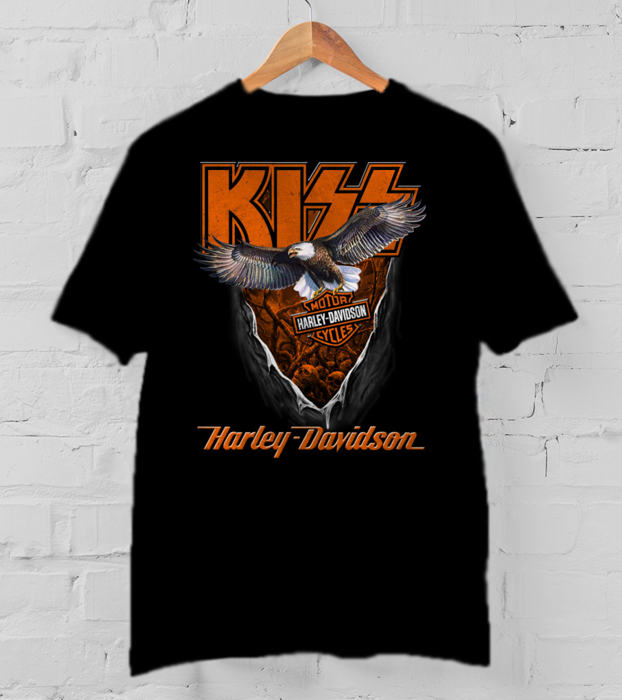Kiss Harley Davidson Motorcycles Eagle T-Shirt