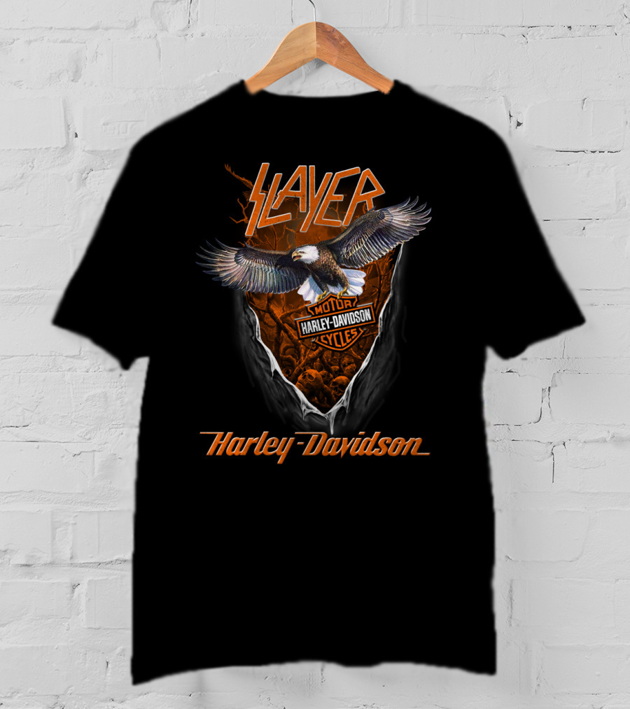 Slayer Harley Davidson Motorcycles Eagle T-Shirt