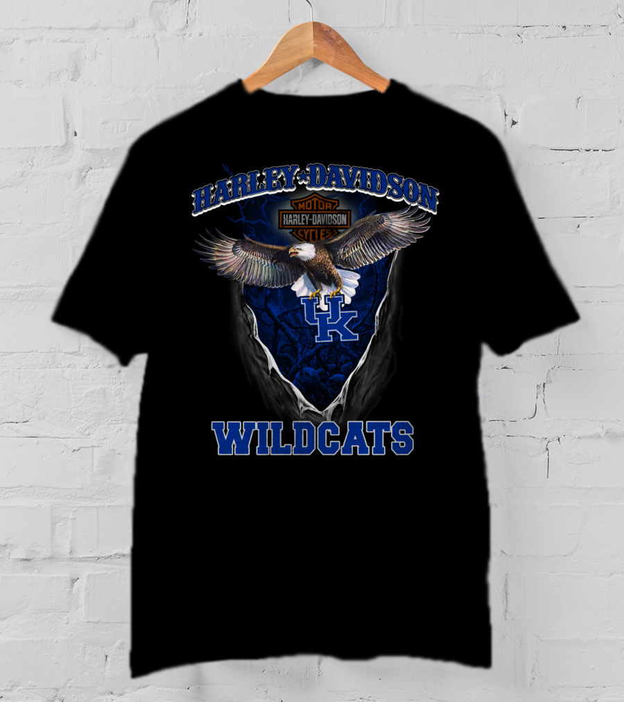 Harley Davidson Motor Cycles Wildcats Uk T-Shirt